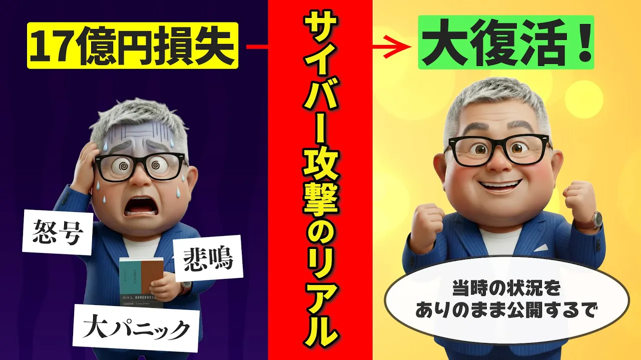 【動画公開】【裏側】17億円を失ったサイバー攻撃。身代金支払いを拒否し、窮地から「完全復活」を遂げた経営判断の全記録。